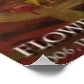 BLUME IN BLAUE VASE POSTER (Ecke)