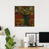BLUME IN BLAUE VASE POSTER (Heimbüro)