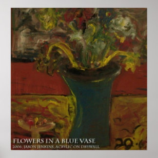 BLUME IN BLAUE VASE POSTER