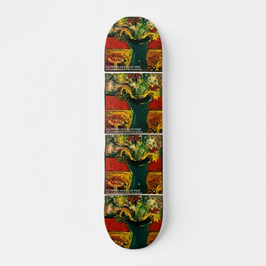 BLUME IN BLAUE VASE SKATEBOARD (Vorne)
