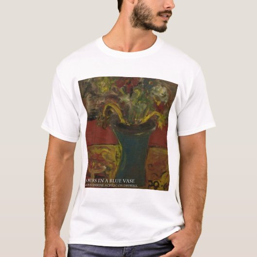 BLUME IN BLAUE VASE T-Shirt (Vorderseite)