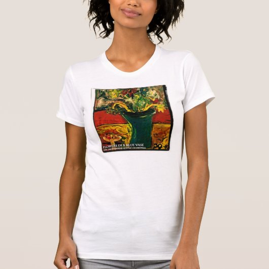 BLUME IN BLAUE VASE T-Shirt (Vorderseite)
