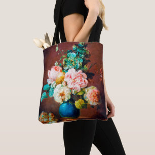 Blume in blauer Vase von Anne Vallayer Tasche