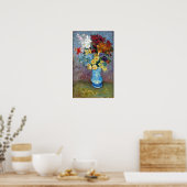 Blume in blauer Vase von Vincent van Gogh Poster (Küche)