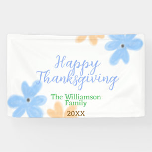 Blume in Blauorange Banner
