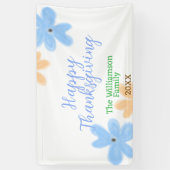 Blume in Blauorange Banner (Vertikal)