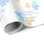 Blume in Blauorange Geschenkpapier (Rolleneckpunkt)