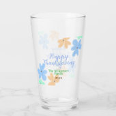 Blume in Blauorange Glas (Rückseite)