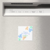 Blume in Blauorange Magnet (In Situ (Geschirrspüler))