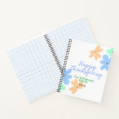 Blume in Blauorange Notizblock (Innenseite)