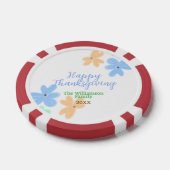 Blume in Blauorange Pokerchips (Einzeln)
