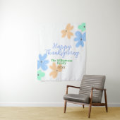 Blume in Blauorange Wandteppich (Beispiel)