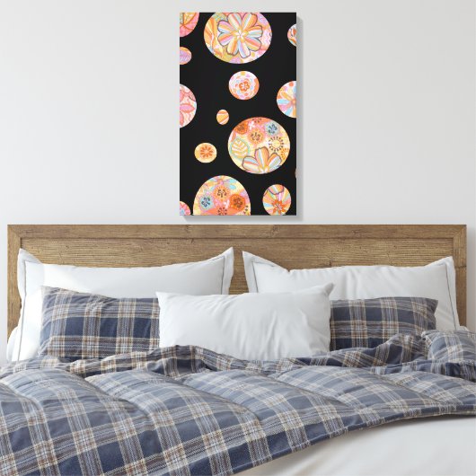 Blume in Bloom Canvas Print Leinwanddruck (Insitu (Schlafzimmer))