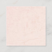 Blume in Blumenrosa und Blau Empfang Begleitkarte (Rückseite)