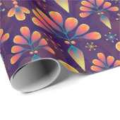 Blume in Blütenpapier Geschenkpapier (Rolleneckpunkt)