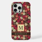 Blume in Braun-Gelb-Rosa Orange iPhone Hülle (Rückseite)