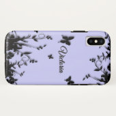 Blume in Butterflies Blue Personal Case-Mate iPhone Hülle (Rückseite (Horizontal))