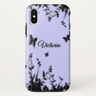 Blume in Butterflies Blue Personal Case-Mate iPhone Hülle