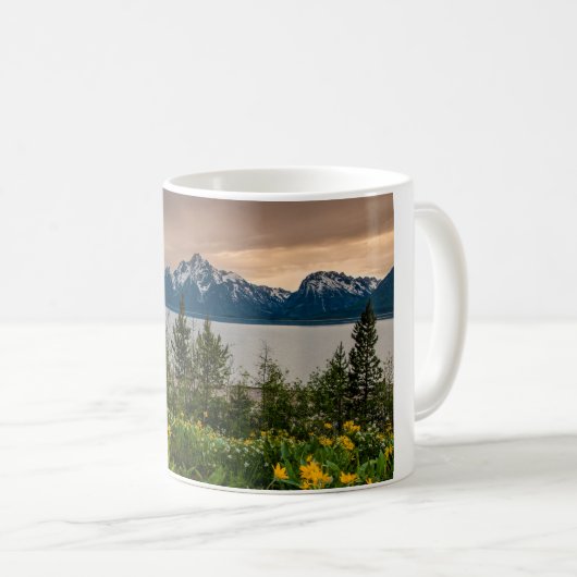 Blume in Colter Bay Kaffeetasse (VorderseiteRechts)