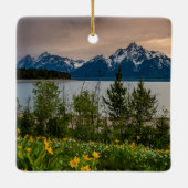 Blume in Colter Bay Keramikornament (Rückseite)