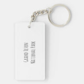 Blume in Colter Bay Schlüsselanhänger (Rückseite)