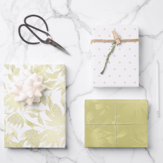 Blume in den Fachgebieten zeichnen sich durch gold Geschenkpapier Set (Vorderseite)