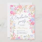 Blume in den Gärten Foto Abschluss Einladung (Vorderseite)