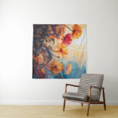 Blume in der Aquarellmalerei der Morgensonne Wandteppich (Beispiel (Horizontal))