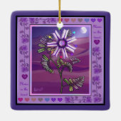 Blume in der Keramik der Wüste Keramikornament (Rückseite)