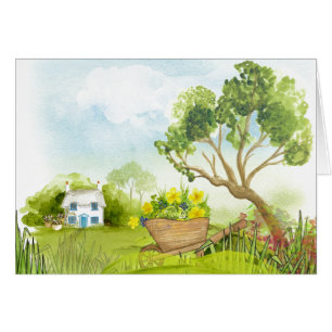 Blume in der Landschaft der Rollbarren