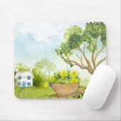 Blume in der Landschaft der Rollbarren Mousepad (Mit Mouse)