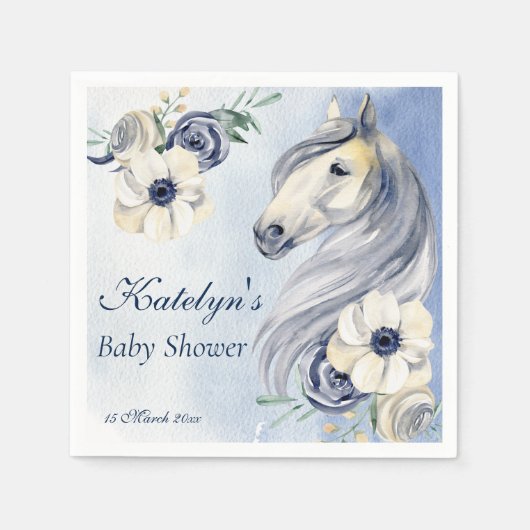 Blume in der Ranch Wasserfarbe Kinderdusche Serviette (Vorderseite)