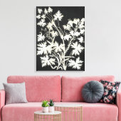 Blume in der Silhouette Leinwanddruck (Insitu (Wohnzimmer))