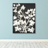 Blume in der Silhouette Leinwanddruck (Insitu (Holzboden))