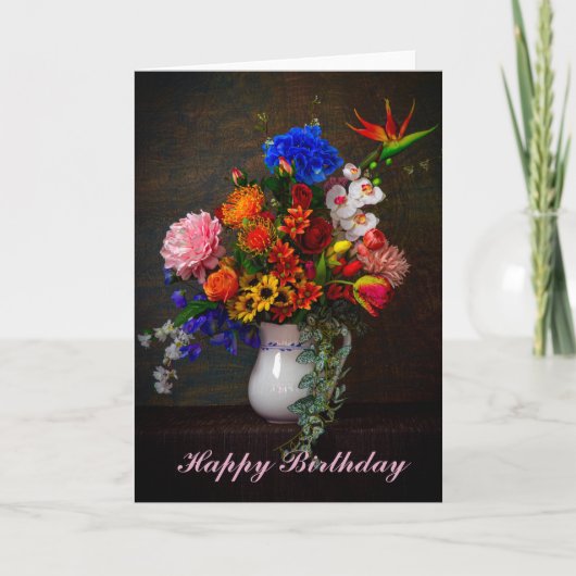 Blume in der Stillstandskarte eines Pitchers Karte (Vorderseite)