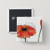 Blume in der vollen Blüte Button (Vorne & Hinten)