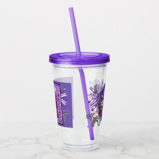 Blume in der Wüste Acryltrinkbecher (Links)