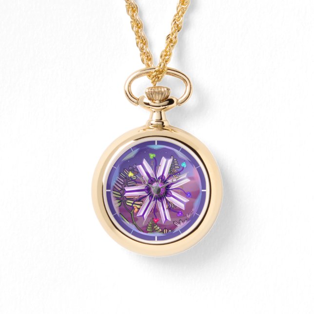 Blume in der Wüste Armbanduhr (Vorderseite)