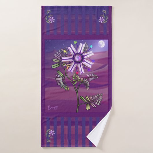 Blume in der Wüste Badehandtuch (Badehandtuch)