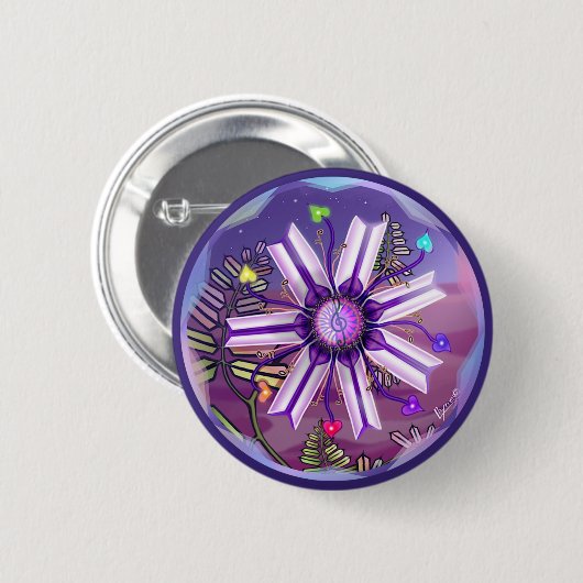 Blume in der Wüste Button (Vorne & Hinten)