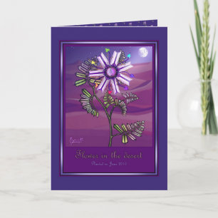 Blume in der Wüste Dankeskarte