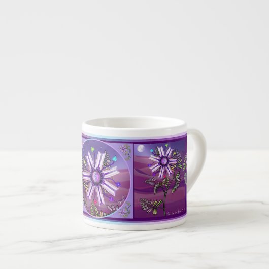 Blume in der Wüste Espressotasse (Vorderseite Rechts)