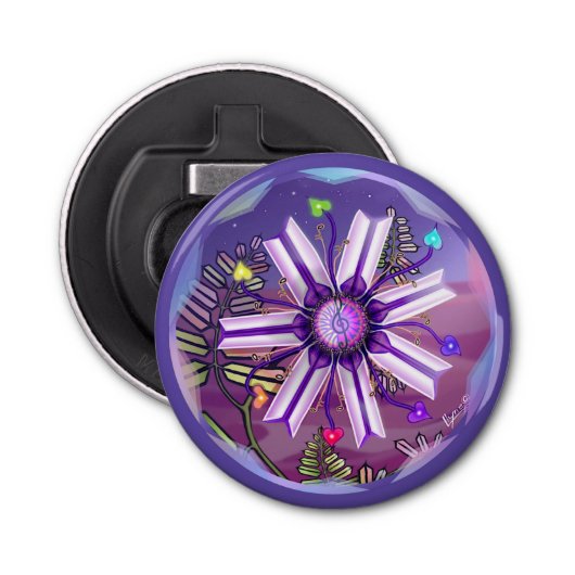 Blume in der Wüste Flaschenöffner (Vorderseite)