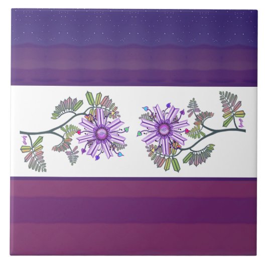 Blume in der Wüste Fliese (Vorderseite)