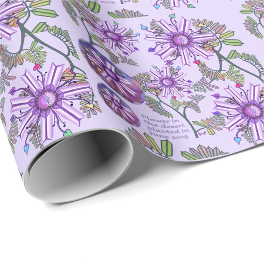 Blume in der Wüste Geschenkpapier (Rolleneckpunkt)