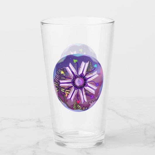 Blume in der Wüste Glas (Vorderseite)