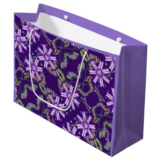 Blume in der Wüste Großbeutel Große Geschenktüte (Vorderseite Schrägansicht)