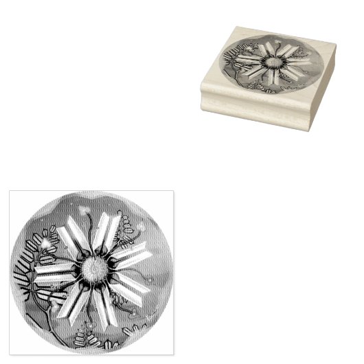 Blume in der Wüste Gummistempel (Stempel)