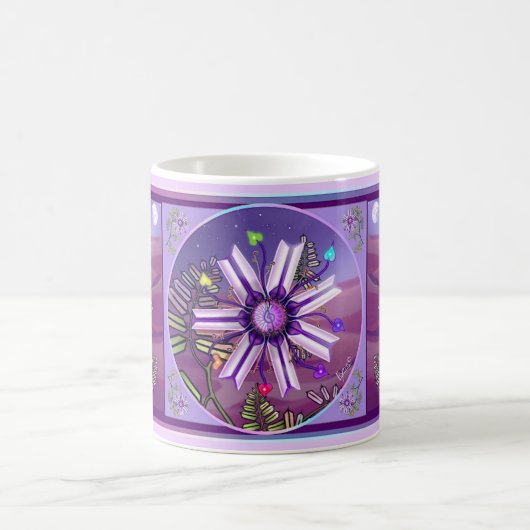 Blume in der Wüste Kaffeetasse (Mittel)