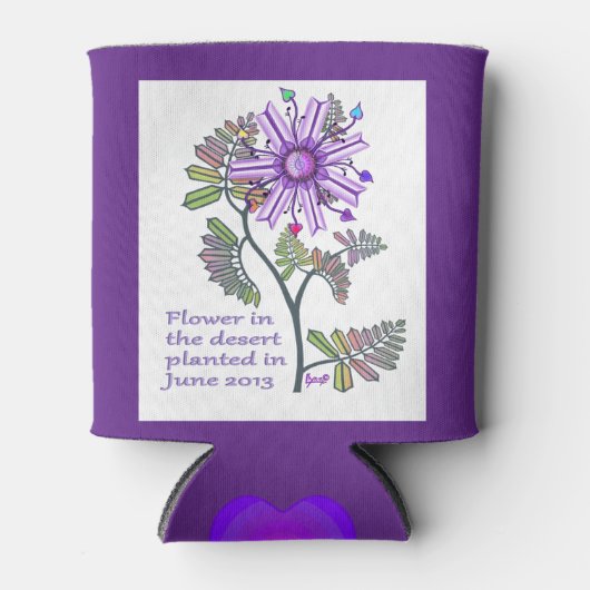 Blume in der Wüste kann kühler werden Dosenkühler (Vorderseite)